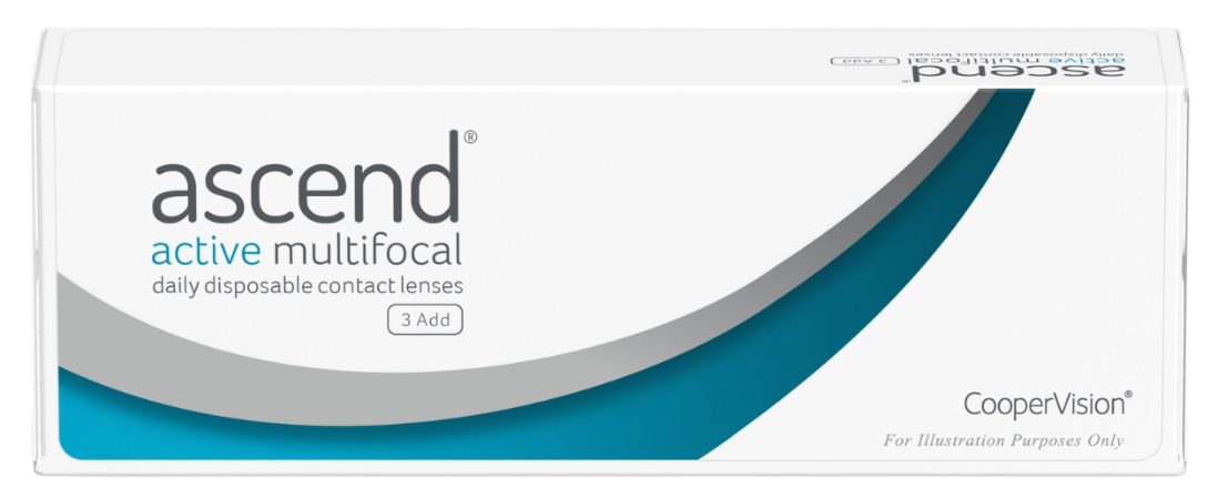 Ascend Active Multifocal 1 day 3 Add, 30 linser